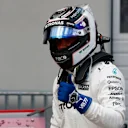 Pole sitter Valtteri Bottas (FIN) Mercedes AMG F1 celebrates in parc ferme at Formula One World Championship, Rd9, Austrian Grand Prix, Qualifying, Spielberg, Austria, Saturday 8 July 2017. © Sutton Images
