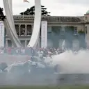 www.sutton-images.com Valtteri Bottas (FIN) Mercedes AMG F1 W05 burn out at Goodwood Festival of Speed, Goodwood, England, 30 June - 2 July 2017. © Sutton Images