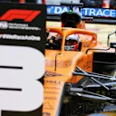 Third placed Carlos Sainz Jr (ESP) McLaren MCL35 in parc ferme.\r11.07.2020. Formula 1 World Championship, Rd 2, Steiermark Grand Prix, Spielberg, Austria, Qualifying Day.\r\rFIA Pool Image for Editorial Use Only\r