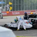 Felipe Massa (BRA) Williams FW36 crashes.
Formula One World Championship, Rd7, Canadian Grand Prix, Race Day, Montreal, Canada, Sunday 8 June 2014.
 &copy; Sutton Motorsport Images