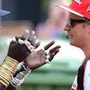 Kimi Raikkonen (FIN) Ferrari and Mr Moko (SEN) Chrome Hearts Jewellery at Formula One World Championship, Rd11, Belgian Grand Prix, Practice, Spa Francorchamps, Belgium, Friday 21 August 2015. &copy; Sutton Motorsport Images