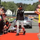 Lewis Hamilton (GBR) Mercedes AMG F1 at the drivers parade at Formula One World Championship, Rd11, Belgian Grand Prix, Race, Spa Francorchamps, Belgium, Sunday 23 August 2015. &copy; Sutton Motorsport Images