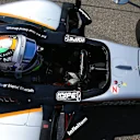 Sergio Perez (MEX) Force India VJM08 on the grid at Formula One World Championship, Rd11, Belgian Grand Prix, Race, Spa Francorchamps, Belgium, Sunday 23 August 2015. &copy; Sutton Motorsport Images