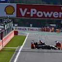 Nico Hulkenberg (GER) Force India VJM08 is pushed off the grid at Formula One World Championship, Rd11, Belgian Grand Prix, Race, Spa Francorchamps, Belgium, Sunday 23 August 2015. &copy; Sutton Motorsport Images