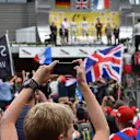 Fans and podium celebrations at Formula One World Championship, Rd11, Belgian Grand Prix, Race, Spa Francorchamps, Belgium, Sunday 23 August 2015. &copy; Sutton Motorsport Images