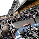 Parc ferme celebrations at Formula One World Championship, Rd11, Belgian Grand Prix, Race, Spa Francorchamps, Belgium, Sunday 23 August 2015. &copy; Sutton Motorsport Images