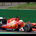Sebastian Vettel (GER) Ferrari SF15-T with rear puncture at Formula One World Championship, Rd11, Belgian Grand Prix, Race, Spa Francorchamps, Belgium, Sunday 23 August 2015. &copy; Sutton Motorsport Images