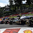 Romain Grosjean (FRA) Lotus E23 Hybrid and Felipe Massa (BRA) Williams FW37 at the start of the race at Formula One World Championship, Rd11, Belgian Grand Prix, Race, Spa Francorchamps, Belgium, Sunday 23 August 2015. &copy; Sutton Motorsport Images