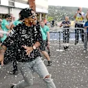Lewis Hamilton (GBR) Mercedes AMG F1 celebrates with the team at Formula One World Championship, Rd10, Hungarian Grand Prix, Race, Hungaroring, Hungary, Sunday 26 July 2015. &copy; Sutton Motorsport Images