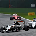 Sergio Perez (MEX) Force India VJM08 leads Felipe Massa (BRA) Williams FW37 at Formula One World Championship, Rd11, Belgian Grand Prix, Qualifying, Spa Francorchamps, Belgium, Saturday 22 August 2015. &copy; Sutton Motorsport Images