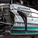 Mercedes AMG F1 W06 front wing detail at Formula One World Championship, Rd11, Belgian Grand Prix, Preparations, Spa Francorchamps, Belgium, Thursday 20 August 2015. &copy; Sutton Motorsport Images