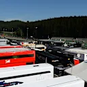 Paddock and trucks at Formula One World Championship, Rd11, Belgian Grand Prix, Preparations, Spa Francorchamps, Belgium, Thursday 20 August 2015. &copy; Sutton Motorsport Images