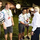 F1 in Schools World Champions Union Racing International with Charlie Whiting (GBR) FIA Delegate and the Bernie Ecclestone trophy at Formula One World Championship, Rd13, Singapore Grand Prix, Qualifying, Marina Bay Street Circuit, Singapore, Saturday 19  September 2015. &copy; Sutton Motorsport Images