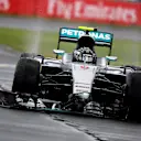 Nico Rosberg (GER) Mercedes-Benz F1 W07 Hybrid with broken front wing at Formula One World Championship, Rd1, Australian Grand Prix, Practice, Albert Park, Melbourne, Australia, Friday 18 March 2016. &copy; Sutton Motorsport Images