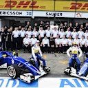 Sauber team photo at Formula One World Championship, Rd1, Australian Grand Prix, Qualifying, Albert Park, Melbourne, Australia, Saturday 19 March 2016. &copy; Sutton Motorsport Images