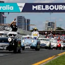 Sergio Perez (MEX) Force India F1 on the drivers parade at Formula One World Championship, Rd1, Australian Grand Prix, Race, Albert Park, Melbourne, Australia, Sunday 20 March 2016. &copy; Sutton Motorsport Images