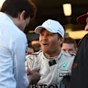 Race winner Nico Rosberg (GER) Mercedes AMG F1 celebrates with Toto Wolff (AUT) Mercedes AMG F1 Director of Motorsport and Niki Lauda (AUT) Mercedes AMG F1 Non-Executive Chairman at Formula One World Championship, Rd1, Australian Grand Prix, Race, Albert Park, Melbourne, Australia, Sunday 20 March 2016. &copy; Sutton Motorsport Images