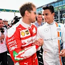 Sebastian Vettel (GER) Ferrari and Pascal Wehrlein (GER) Manor Racing on the grid at Formula One World Championship, Rd1, Australian Grand Prix, Race, Albert Park, Melbourne, Australia, Sunday 20 March 2016. &copy; Sutton Motorsport Images