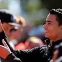 Pascal Wehrlein (GER) Manor Racing signs autographs for the fans at Formula One World Championship, Rd1, Australian Grand Prix, Race, Albert Park, Melbourne, Australia, Sunday 20 March 2016. &copy; Sutton Motorsport Images