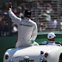 Lewis Hamilton (GBR) Mercedes AMG F1 on the drivers parade at Formula One World Championship, Rd1, Australian Grand Prix, Race, Albert Park, Melbourne, Australia, Sunday 20 March 2016. &copy; Sutton Motorsport Images