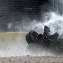 Fernando Alonso (ESP) McLaren MP4-31 crashes out of the race at Formula One World Championship, Rd1, Australian Grand Prix, Race, Albert Park, Melbourne, Australia, Sunday 20 March 2016. &copy; Sutton Motorsport Images