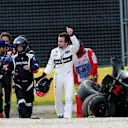 Fernando Alonso (ESP) McLaren gives the thumbs up after his crash at Formula One World Championship, Rd1, Australian Grand Prix, Race, Albert Park, Melbourne, Australia, Sunday 20 March 2016. &copy; Sutton Motorsport Images