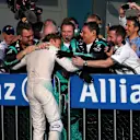 Race winner Nico Rosberg (GER) Mercedes AMG F1 celebrates in parc ferme at Formula One World Championship, Rd1, Australian Grand Prix, Race, Albert Park, Melbourne, Australia, Sunday 20 March 2016. &copy; Sutton Motorsport Images