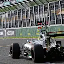 Sergio Perez (MEX) Force India VJM09 passes his pit board at Formula One World Championship, Rd1, Australian Grand Prix, Race, Albert Park, Melbourne, Australia, Sunday 20 March 2016. &copy; Sutton Motorsport Images