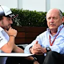 Fernando Alonso (ESP) McLaren and Ron Dennis (GBR) McLaren Executive Chairman at Formula One World Championship, Rd1, Australian Grand Prix, Preparations, Albert Park, Melbourne, Australia, Thursday 17 March 2016. &copy; Sutton Motorsport Images
