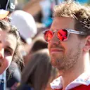 Sebastian Vettel (GER) Ferrari poses for a selfie with the fans at Formula One World Championship, Rd1, Australian Grand Prix, Preparations, Albert Park, Melbourne, Australia, Thursday 17 March 2016. &copy; Sutton Motorsport Images