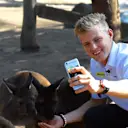 Marcus Ericsson (SWE) Sauber with Kangaroo at Melbourne Zoo at Formula One World Championship, Rd1, Australian Grand Prix, Preparations, Albert Park, Melbourne, Australia, Wednesday 16 March 2016. &copy; Sutton Motorsport Images