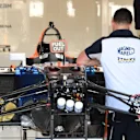 Sauber C35  in the garage at Formula One World Championship, Rd1, Australian Grand Prix, Preparations, Albert Park, Melbourne, Australia, Wednesday 16 March 2016. &copy; Sutton Motorsport Images