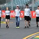 Esteban Gutierrez (MEX) Haas F1 walks the track at Formula One World Championship, Rd1, Australian Grand Prix, Preparations, Albert Park, Melbourne, Australia, Wednesday 16 March 2016. &copy; Sutton Motorsport Images