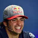 Carlos Sainz jr (ESP) Scuderia Toro Rosso in the Press Conference at Formula One World Championship, Rd11, Preparations, Hungaroring, Hungary, Thursday 21 July 2016. &copy; Sutton Images