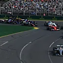 Lewis Hamilton (GBR) Mercedes-Benz F1 W08 Hybrid leads at the start of the race at Formula One World Championship, Rd1, Australian Grand Prix, Race, Albert Park, Melbourne, Australia, Sunday 26 March 2017. © Sutton Motorsport Images