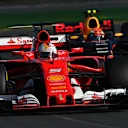 Sebastian Vettel (GER) Ferrari SF70-H leads Max Verstappen (NED) Red Bull Racing RB13 at Formula One World Championship, Rd1, Australian Grand Prix, Race, Albert Park, Melbourne, Australia, Sunday 26 March 2017. © Sutton Motorsport Images