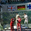 podium celebrations with the champagne at Formula One World Championship, Rd1, Australian Grand Prix, Race, Albert Park, Melbourne, Australia, Sunday 26 March 2017. © Sutton Motorsport Images