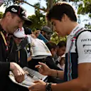Lance Stroll (CDN) Williams signs autographs for the fans at Formula One World Championship, Rd1, Australian Grand Prix, Preparations, Albert Park, Melbourne, Australia, Thursday 23 March 2017. © Sutton Motorsport Images