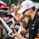Esteban Ocon (FRA) Force India F1 signs autographs for the fans at Formula One World Championship, Rd9, Austrian Grand Prix, Preparations, Spielberg, Austria, Thursday 6 July 2017. © Sutton Images
