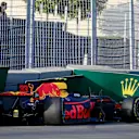 The crashed car of Max Verstappen (NED) Red Bull Racing RB13 is in FP2 at Formula One World Championship, Rd8, Azerbaijan Grand Prix, Practice, Baku City Circuit, Baku, Azerbaijan, Friday 23 June 2017. © Sutton Images