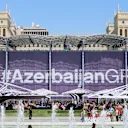 Banner, Fans and atmosphere at Formula One World Championship, Rd8, Azerbaijan Grand Prix, Qualifying, Baku City Circuit, Baku, Azerbaijan, Saturday 24 June 2017. © Sutton Images