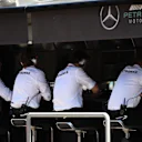 Mercedes AMG F1 pit wall gantry at Formula One World Championship, Rd8, Azerbaijan Grand Prix, Qualifying, Baku City Circuit, Baku, Azerbaijan, Saturday 24 June 2017. © Sutton Images