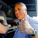 Lawrence Stroll (CDN) celebrates third place for Lance Stroll (CDN) Williams at Formula One World Championship, Rd8, Azerbaijan Grand Prix, Race, Baku City Circuit, Baku, Azerbaijan, Sunday 25 June 2017. © Sutton Images