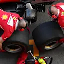 Ferrari mechanics make a practice pitstop at Formula One World Championship, Rd8, Azerbaijan Grand Prix, Preparations, Baku City Circuit, Baku, Azerbaijan, Thursday 22 June 2017. © Sutton Images