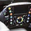 Renault Sport F1 Team RS17 steering wheel detail at Formula One World Championship, Rd8, Azerbaijan Grand Prix, Preparations, Baku City Circuit, Baku, Azerbaijan, Thursday 22 June 2017. © Sutton Images