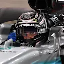 Pole sitter Valtteri Bottas (FIN) Mercedes-Benz F1 W08 Hybrid celebrates in parc ferme at Formula One World Championship, Rd3, Bahrain Grand Prix Qualifying, Bahrain International Circuit, Sakhir, Bahrain, Saturday 15 April 2017. © Sutton Motorsport Images