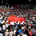 Fans amd Marshals with giant Bahrain flag at Formula One World Championship, Rd3, Bahrain Grand Prix Race, Bahrain International Circuit, Sakhir, Bahrain, Sunday 16 April 2017. © Sutton Motorsport Images