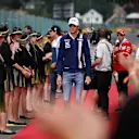 Esteban Ocon (FRA) Force India on the drivers parade at Formula One World Championship, Rd12, Belgian Grand Prix, Race, Spa Francorchamps, Belgium, Sunday 27 August 2017. © Sutton Images