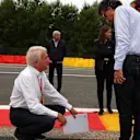 Charlie Whiting (GBR) FIA Delegate and Laurent Mekies (FRA) FIA Safety Director look at the track at Formula One World Championship, Rd12, Belgian Grand Prix, Preparations, Spa Francorchamps, Belgium, Thursday 24 August 2017. © Sutton Images
