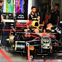 Red Bull Racing RB13 in the garage at Formula One World Championship, Rd19, Brazilian Grand Prix, Practice, Interlagos, Sao Paulo, Brazil, Friday 10 November 2017. © Mark Sutton/Sutton Images